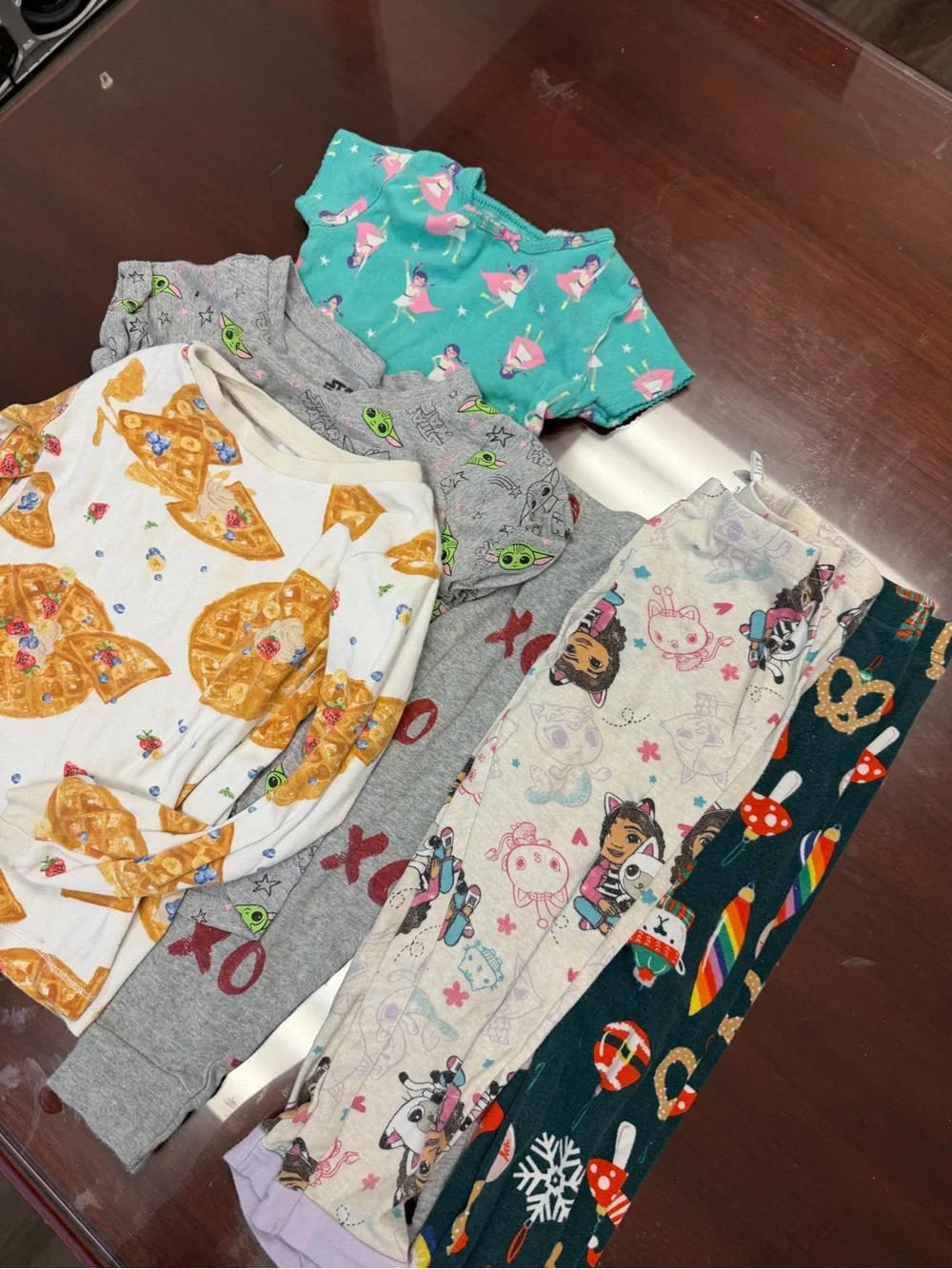 Star Wars Kids Pajama Set - Teal, White, Gray, Green, Purple, Gold